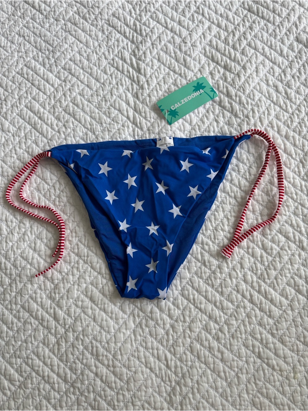 Calzedonia Blue Star Tie-Side Bikini Bottoms Size M/L